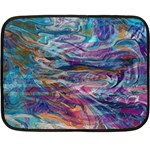 Abstarct cobalt waves Fleece Blanket (Mini)