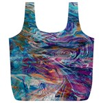 Abstarct cobalt waves Full Print Recycle Bag (XL)