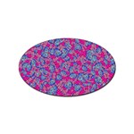 Colorful cosutme collage motif pattern Sticker (Oval)