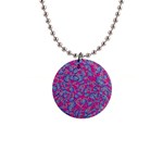 Colorful cosutme collage motif pattern 1  Button Necklace
