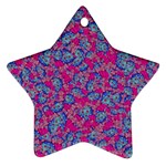 Colorful cosutme collage motif pattern Star Ornament (Two Sides)