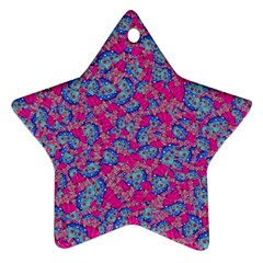 Colorful cosutme collage motif pattern Star Ornament (Two Sides) from ArtsNow.com Back