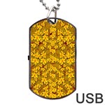Blooming Flowers Of Lotus Paradise Dog Tag USB Flash (One Side)