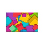 Abstract Cube Colorful  3d Square Pattern Sticker (Rectangular)