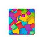 Abstract Cube Colorful  3d Square Pattern Square Magnet