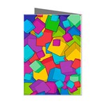 Abstract Cube Colorful  3d Square Pattern Mini Greeting Cards (Pkg of 8)