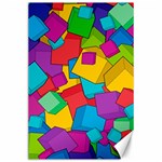 Abstract Cube Colorful  3d Square Pattern Canvas 24  x 36 