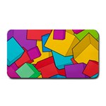 Abstract Cube Colorful  3d Square Pattern Medium Bar Mat
