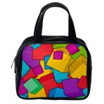 Abstract Cube Colorful  3d Square Pattern Classic Handbag (One Side)