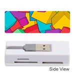 Abstract Cube Colorful  3d Square Pattern Memory Card Reader (Stick)