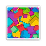 Abstract Cube Colorful  3d Square Pattern Memory Card Reader (Square)