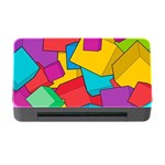 Abstract Cube Colorful  3d Square Pattern Memory Card Reader with CF