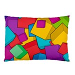 Abstract Cube Colorful  3d Square Pattern Pillow Case (Two Sides)