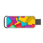 Abstract Cube Colorful  3d Square Pattern Portable USB Flash (One Side)