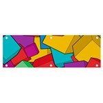 Abstract Cube Colorful  3d Square Pattern Banner and Sign 6  x 2 