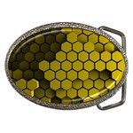Yellow Hexagons 3d Art Honeycomb Hexagon Pattern Belt Buckles