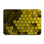 Yellow Hexagons 3d Art Honeycomb Hexagon Pattern Small Doormat