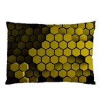 Yellow Hexagons 3d Art Honeycomb Hexagon Pattern Pillow Case