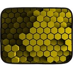 Yellow Hexagons 3d Art Honeycomb Hexagon Pattern Fleece Blanket (Mini)