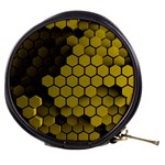 Yellow Hexagons 3d Art Honeycomb Hexagon Pattern Mini Makeup Bag
