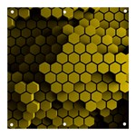 Yellow Hexagons 3d Art Honeycomb Hexagon Pattern Banner and Sign 3  x 3 
