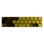Yellow Hexagons 3d Art Honeycomb Hexagon Pattern Banner and Sign 4  x 1 