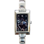 Fractal Cube 3d Art Nightmare Abstract Rectangle Italian Charm Watch