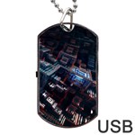Fractal Cube 3d Art Nightmare Abstract Dog Tag USB Flash (Two Sides)