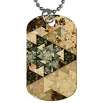 Triangle Geometry Colorful Fractal Pattern Dog Tag (Two Sides)