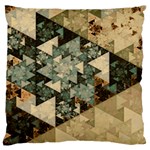 Triangle Geometry Colorful Fractal Pattern Large Cushion Case (Two Sides)