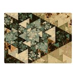 Triangle Geometry Colorful Fractal Pattern Two Sides Premium Plush Fleece Blanket (Mini)