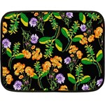 Flowers Pattern Art Floral Texture Fleece Blanket (Mini)