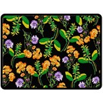 Flowers Pattern Art Floral Texture Fleece Blanket (Large)