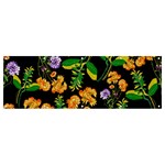 Flowers Pattern Art Floral Texture Banner and Sign 12  x 4 