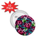 Flowers Pattern Art Texture Floral 1.75  Buttons (10 pack)