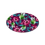 Flowers Pattern Art Texture Floral Sticker Oval (100 pack)