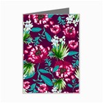 Flowers Pattern Art Texture Floral Mini Greeting Card