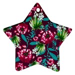 Flowers Pattern Art Texture Floral Star Ornament (Two Sides)