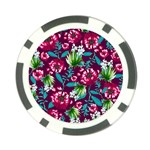 Flowers Pattern Art Texture Floral Poker Chip Card Guard