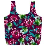 Flowers Pattern Art Texture Floral Full Print Recycle Bag (XXXL)