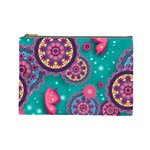 Floral Pattern Abstract Colorful Flow Oriental Spring Summer Cosmetic Bag (Large)