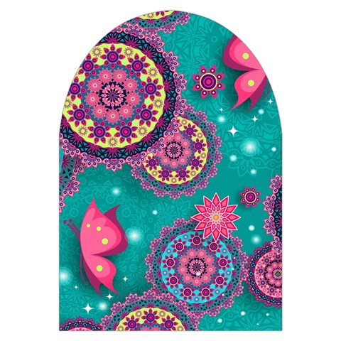 Floral Pattern Abstract Colorful Flow Oriental Spring Summer Microwave Oven Glove from ArtsNow.com Front