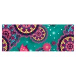 Floral Pattern Abstract Colorful Flow Oriental Spring Summer Banner and Sign 8  x 3 