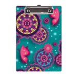 Floral Pattern Abstract Colorful Flow Oriental Spring Summer A5 Acrylic Clipboard