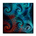 Fractal Art Spiral Ornaments Pattern Tile Coaster