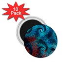 Fractal Art Spiral Ornaments Pattern 1.75  Magnets (10 pack) 