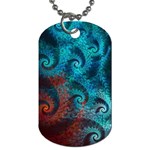 Fractal Art Spiral Ornaments Pattern Dog Tag (One Side)