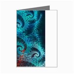 Fractal Art Spiral Ornaments Pattern Mini Greeting Card