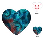 Fractal Art Spiral Ornaments Pattern Playing Cards Single Design (Heart)