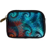 Fractal Art Spiral Ornaments Pattern Digital Camera Leather Case